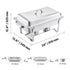 8 Qt 2 Pack Rectangle Chafing Dish Buffet Set Fullsize Pan Stainless Steel