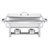 8 Qt 2 Pack Rectangle Chafing Dish Buffet Set Fullsize Pan Stainless Steel