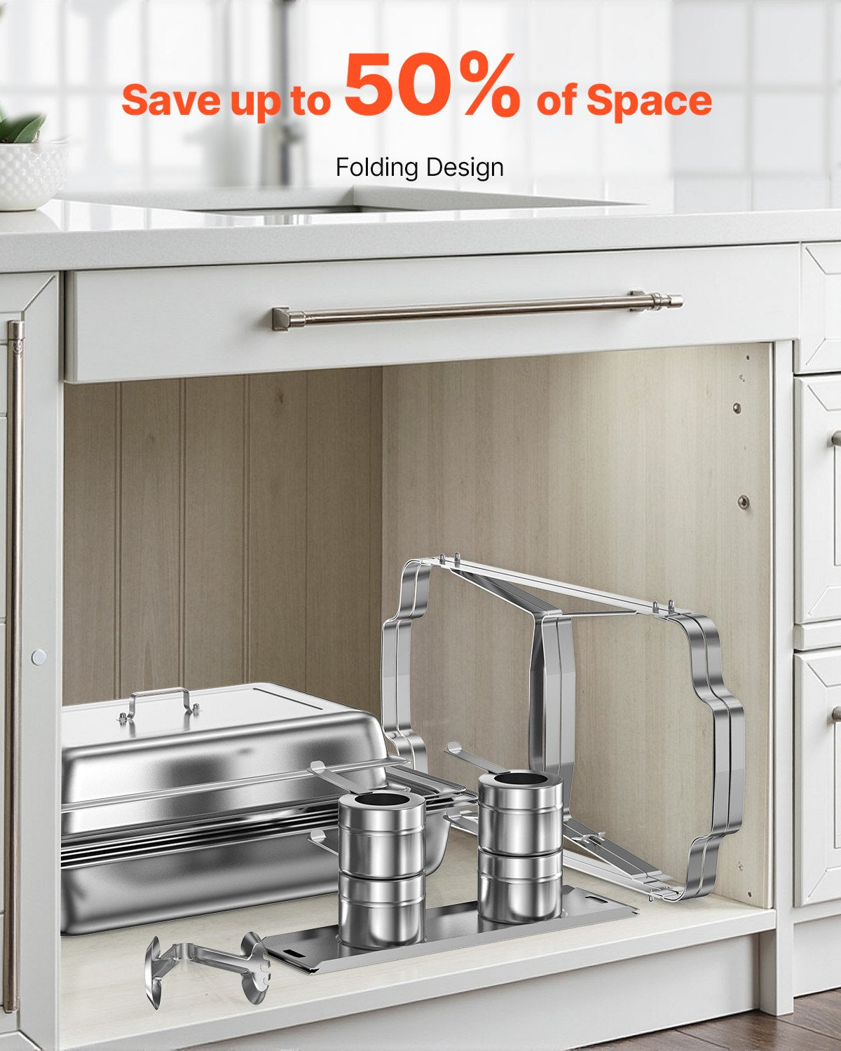 8 Qt 2 Pack Rectangle Chafing Dish Buffet Set Fullsize Pan Stainless Steel