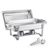 8 Qt 2 Pack Rectangle Chafing Dish Buffet Set Fullsize Pan Stainless Steel