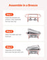 Chafing Dish Buffet Set, 8 Qt 2 Pack, Stainless Steel Chafer with 2 Full Size Pans, Rectangle Catering Warmer Server with Lid Water Pan Stand Fuel Holder, for Wedding Party Banquet, Rose Gold