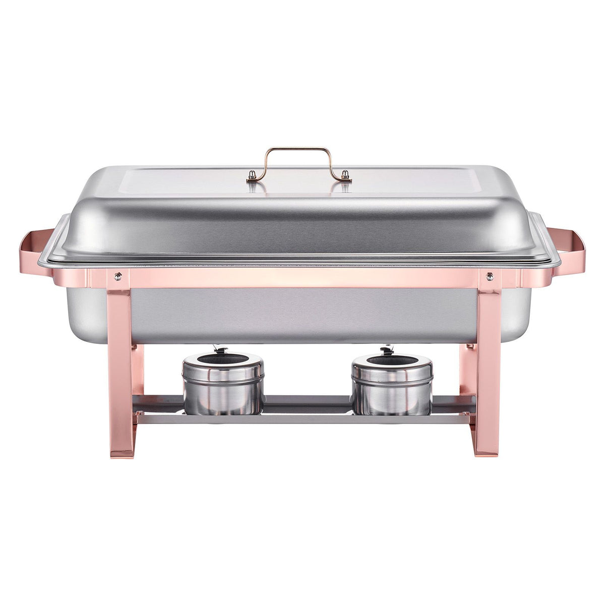2 Pack 8Qt Stainless Steel Chafing Dish Buffet Warmer Rose Gold Catering