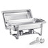8 Qt 4 Pack Rectangle Chafing Dish Buffet Set Fullsize Pan Stainless Steel