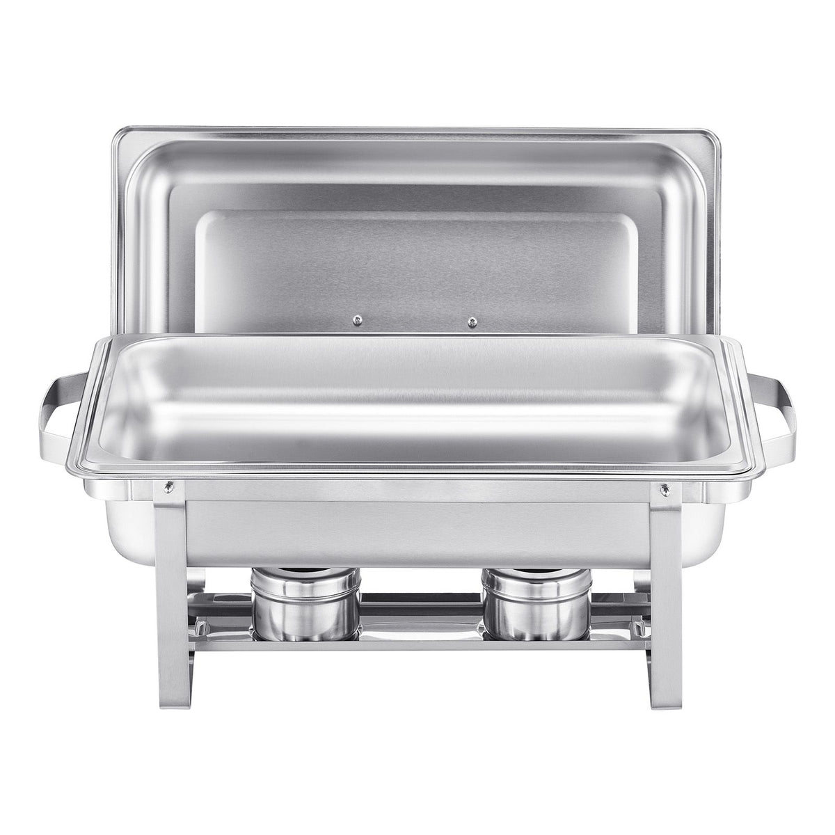 8 Qt 4 Pack Rectangle Chafing Dish Buffet Set Fullsize Pan Stainless Steel