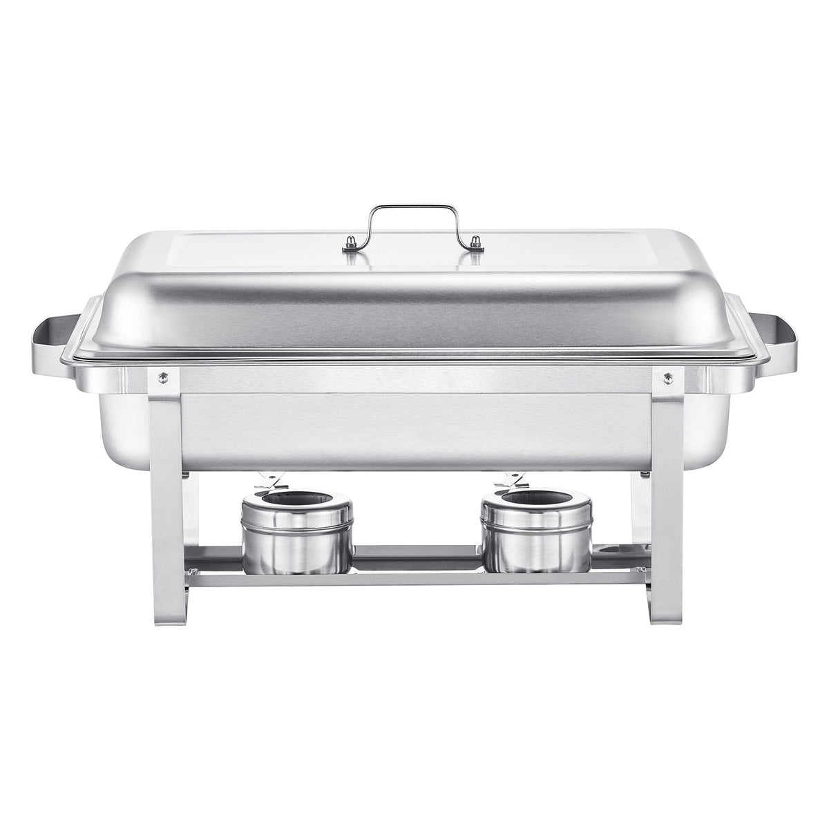 8 Qt 4 Pack Rectangle Chafing Dish Buffet Set Fullsize Pan Stainless Steel