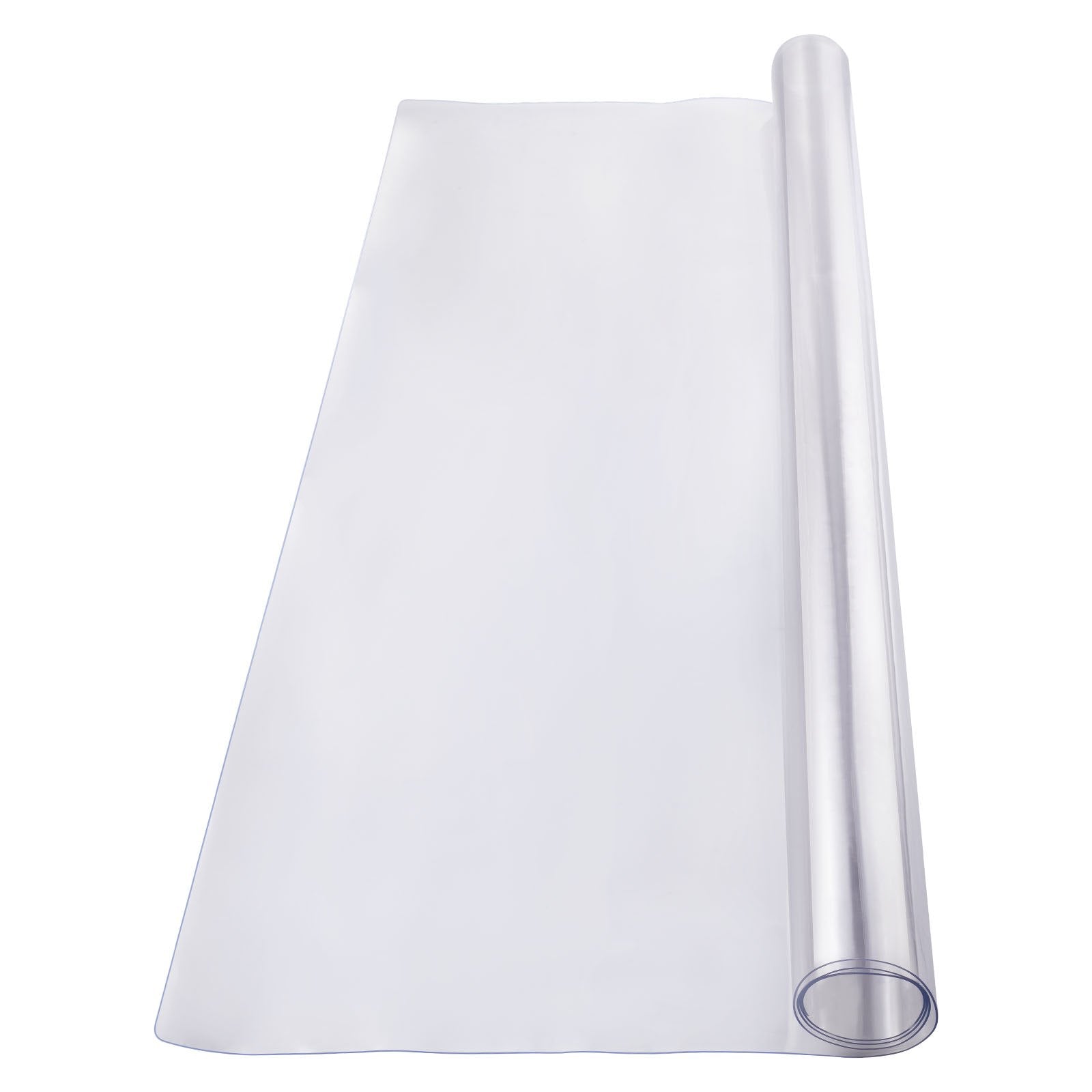Plastic Table Cover, 54 x 54 Inch 1.5 mm Thick Clear Table Protector, Square PVC Desk Mat, Waterproof & Easy Cleaning Desk Pad Tablecloth, for Office Dresser Dining Room Table Night Stand