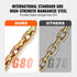 G80 Transport Binder Chain, 8 mm x 316 cm 2-Pack Tow Chain with Clevis Grab Hooks, 2.22T Safe Working Load, Heavy Duty Logging Chain for Transporting Towing Truck Tie Down Binding Equipment
