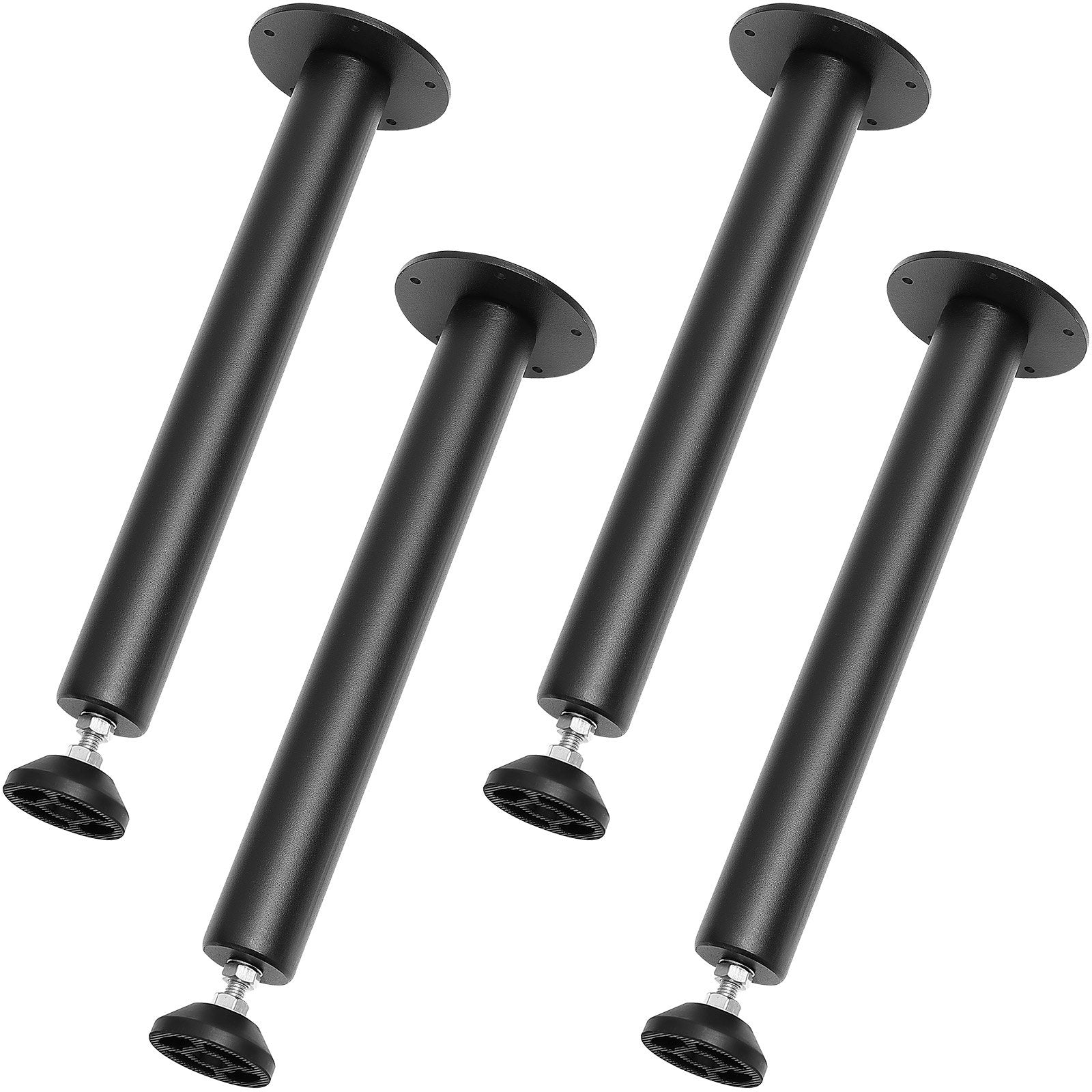 406.4MM Adjustable Desk Legs, Reinforced Steel Office Table Furniture legs Set of 4 for DIY, 1200 lbs Load Capacity Heavy Duty Desk Legs, Quick Instalation Legs with Adjustable Foot Cup Black