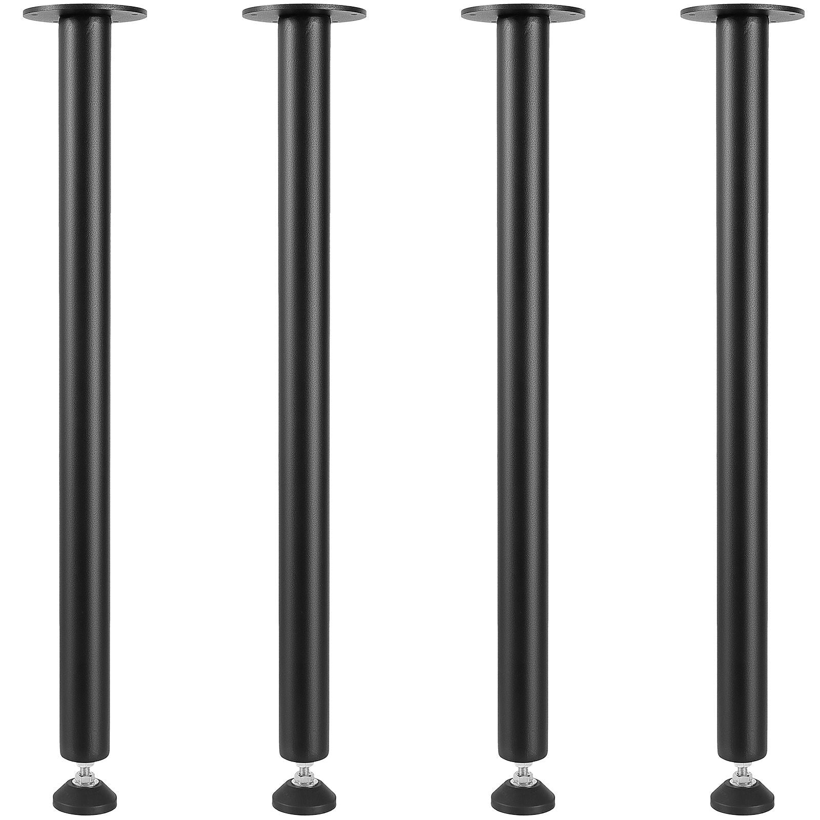711.2MM Adjustable Desk Legs, Reinforced Steel Office Table Furniture legs Set of 4 for DIY, 544.3KG Load Capacity Heavy Duty Desk Legs, Quick Instalation Legs with Adjustable Foot Cup Black