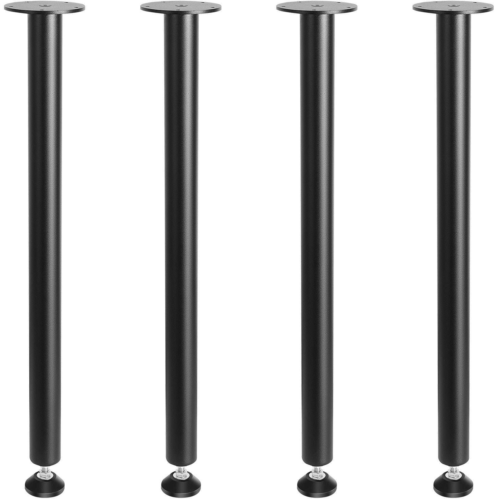 711.2MM Adjustable Desk Legs, Reinforced Steel Office Table Furniture legs Set of 4 for DIY, 544.3KG Load Capacity Heavy Duty Desk Legs, Quick Instalation Legs with Adjustable Foot Cup Black