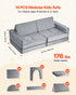 14 Piece Modular Kids Play Couch Sofa 28D Foam Convertible Toddler Gray