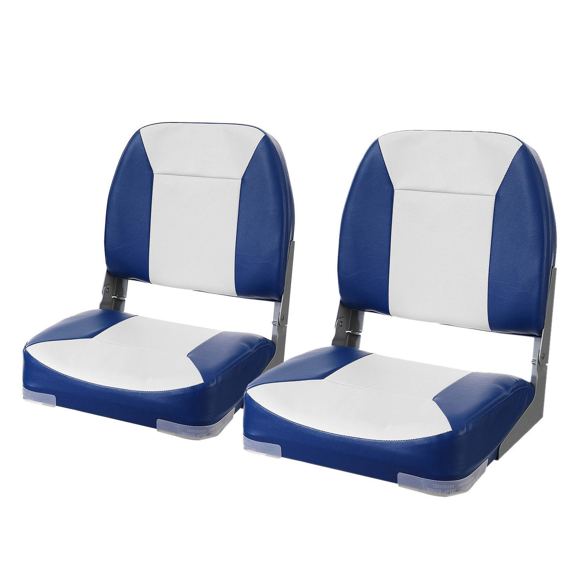 Boat Seat Low Back Fold-Down Fishing Boat Chair with Sponge Padding 2 Pack