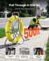 Fish Tape Fiberglass, 152M 6.3MM, Duct Rodder Fishtape Wire Puller with Stand, Cable Running Rod with Locking Mechanism, Fishing Tools, for Walls Floor and Electrical Conduit, Non-Conductive