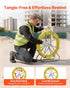 Fish Tape Fiberglass, 152M 6.3MM, Duct Rodder Fishtape Wire Puller with Stand, Cable Running Rod with Locking Mechanism, Fishing Tools, for Walls Floor and Electrical Conduit, Non-Conductive