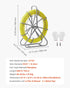 Fish Tape Fiberglass, 152M 6.3MM, Duct Rodder Fishtape Wire Puller with Stand, Cable Running Rod with Locking Mechanism, Fishing Tools, for Walls Floor and Electrical Conduit, Non-Conductive