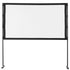 Projector Screen with Stand, 80 Inch 160° Wide Angle Indoor Outdoor Projection Screen, 16:9 4K HD Wrinkleless Portable Dual-Stand Screens with Carry Bag, for Movie Home Theater Presentation