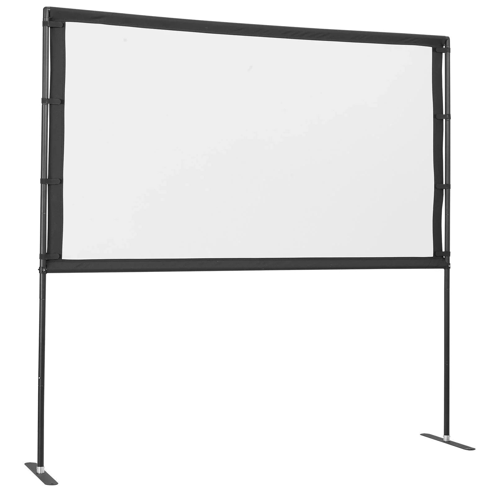 Projector Screen with Stand, 80 Inch 160° Wide Angle Indoor Outdoor Projection Screen, 16:9 4K HD Wrinkleless Portable Dual-Stand Screens with Carry Bag, for Movie Home Theater Presentation