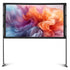 Projector Screen with Stand, 80 Inch 160° Wide Angle Indoor Outdoor Projection Screen, 16:9 4K HD Wrinkleless Portable Dual-Stand Screens with Carry Bag, for Movie Home Theater Presentation