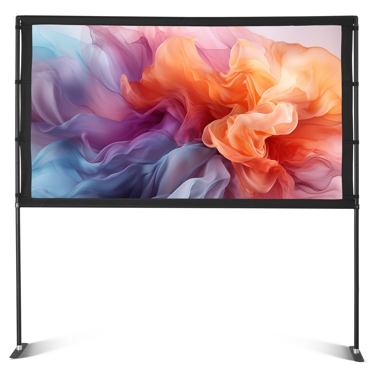 80 Inch Projector Screen with Stand 16:9 4K HD Portable Indoor Outdoor