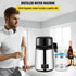 1.1 Gal Water Distiller, 0.3 Gal/H, 750W Distilled Water Maker Machine 0-99H Timing Set Temp Display, 304 Stainless Steel Countertop Distiller Glass Carafe Cleaning Powder 3 Carbon Packs, Silver