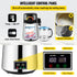 1.1 Gal Water Distiller, 0.3 Gal/H, 750W Distilled Water Maker Machine 0-99H Timing Set Temp Display, 304 Stainless Steel Countertop Distiller Glass Carafe Cleaning Powder 3 Carbon Packs, Silver