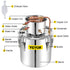 VEVOR 50L Water Alcohol Distiller Copper Moonshinestill Brewing w/ Water Pump