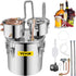 30L 8Gal Alcohol Distiller Water Spirit Boiler Home Brew Copper Alcohol Still