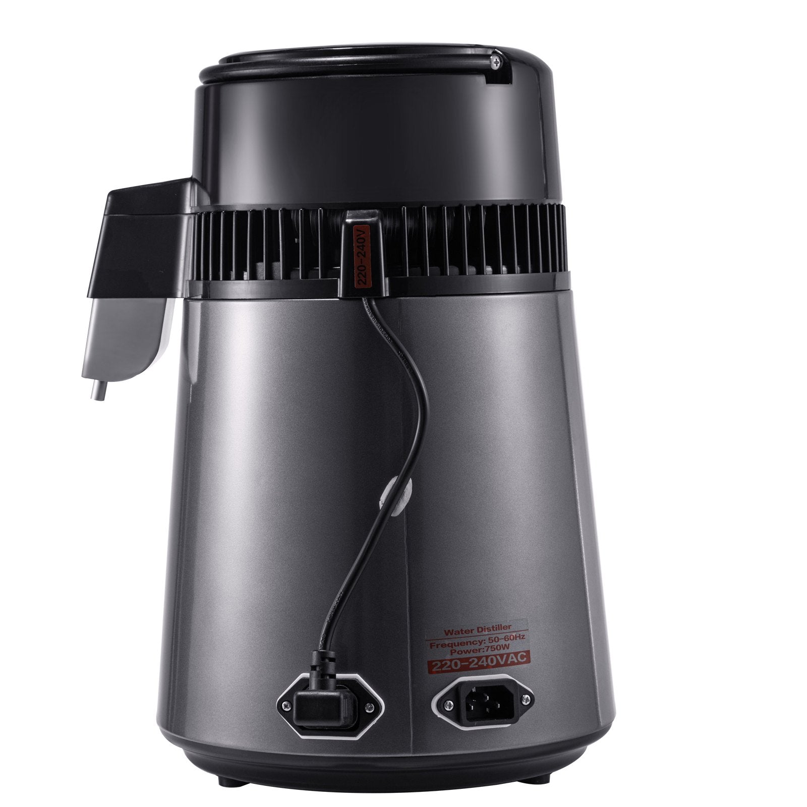 Home Water Distiller Distilled Water Maker 4 L with Dual Temp Display Grey