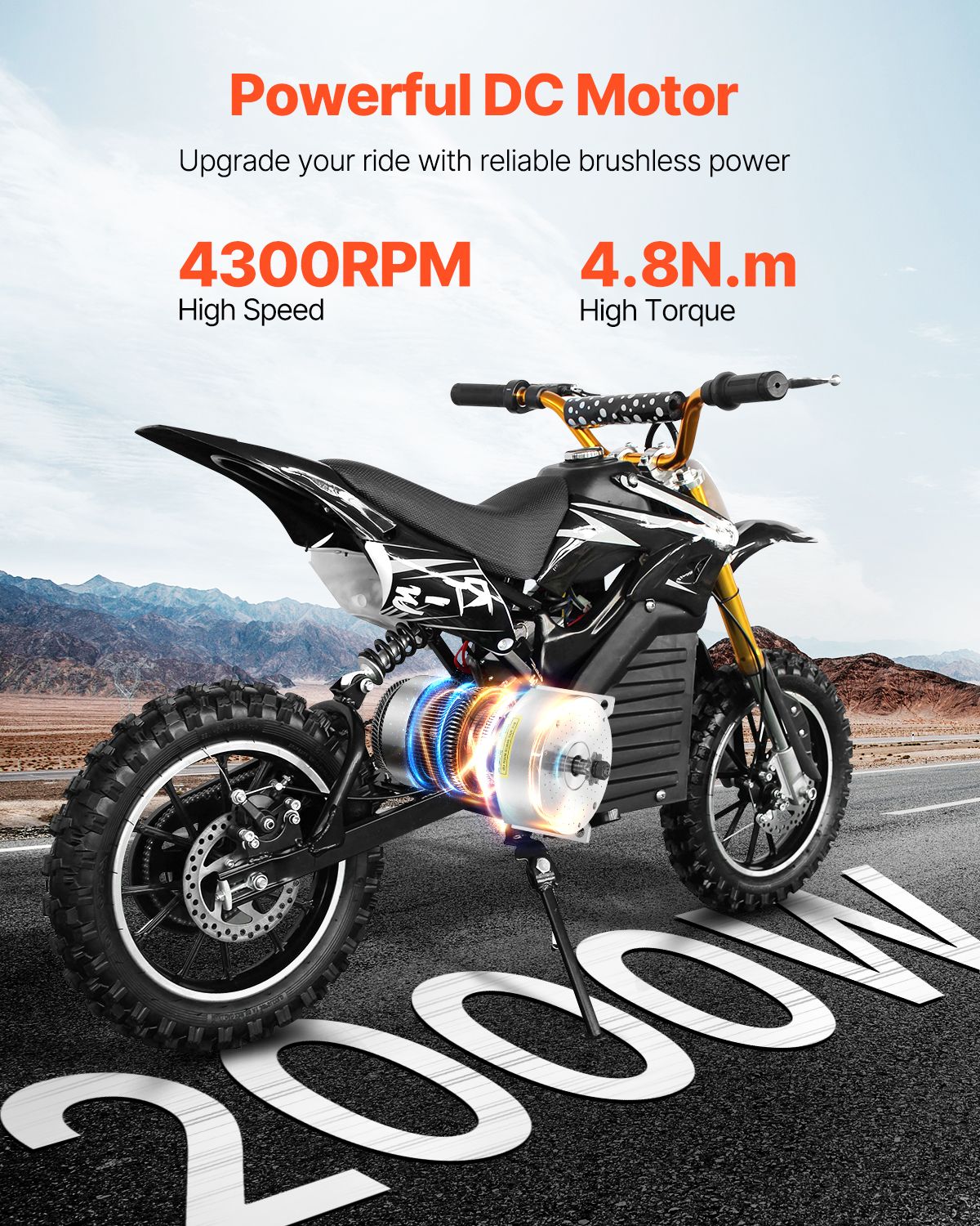 2000W 48V Brushless DC Motor Kit with Controller Throttle for E-Bike DIY
