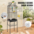 Large Bird Cage, 62 in, Open Top Parakeet Cage with Rolling Stand,  Steel Bird Flight Cage with Removable Tray, Budgie Birdcage with 4 Perches, Parrot Cage for Lovebirds Cockatiels Pet Toy