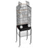 62in Large Bird Cage with Rolling Stand Open Top Parakeet Parrot Cage