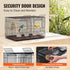 Bird Cage, 18 in, Small Parakeet Cage with Divider, Sturdy Metal Bird Flight Cage, Travel Birdcage with 5 Perches & 4 Feeding Cups, Parrot Cage for Canaries Lovebirds Cockatiels Budgie, Black