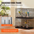 Bird Cage, 18 in, Small Parakeet Cage with Divider, Sturdy Metal Bird Flight Cage, Travel Birdcage with 5 Perches & 4 Feeding Cups, Parrot Cage for Canaries Lovebirds Cockatiels Budgie, Black
