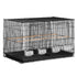 Bird Cage, 18 in, Small Parakeet Cage with Divider, Sturdy Metal Bird Flight Cage, Travel Birdcage with 5 Perches & 4 Feeding Cups, Parrot Cage for Canaries Lovebirds Cockatiels Budgie, Black