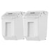VEVOR Ingredient Storage Bin, 2 x 15L Dispenser Bin with 2 Measuring Cups, Attachable Casters and Airtight Lid, 2 Pcs/Set Dog Pet Food Storage Container, PP Material Kitchen Rice Cereal Flour Bin