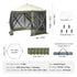 10x10FT Pop Up Screen Tent Gazebo with Mosquito Netting Privacy Cloths
