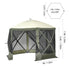 10x10FT Pop Up Screen Tent Gazebo with Mosquito Netting Privacy Cloths
