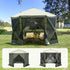 10x10FT Pop Up Screen Tent Gazebo with Mosquito Netting Privacy Cloths