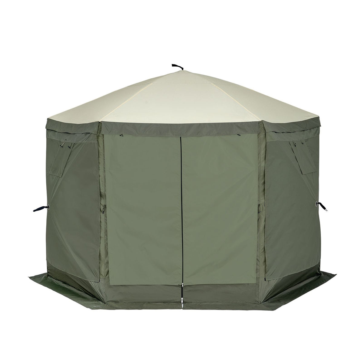 10x10FT Pop Up Screen Tent Gazebo with Mosquito Netting Privacy Cloths