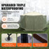 Pop Up Gazebo Tent, Pop-Up Screen Tent 6 Sided Canopy Sun Shelter with 6 Removable Privacy Wind Cloths & Mesh Windows, 12x12FT Quick Set Screen Tent with Mosquito Netting, Army Green