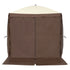 Pop Up Gazebo Tent, Pop-Up Screen Tent 4 Sided Canopy Sun Shelter with 4 Removable Privacy Wind Cloths & Mesh Windows, 6x6FT Quick Set Screen Tent with Mosquito Netting, Brown