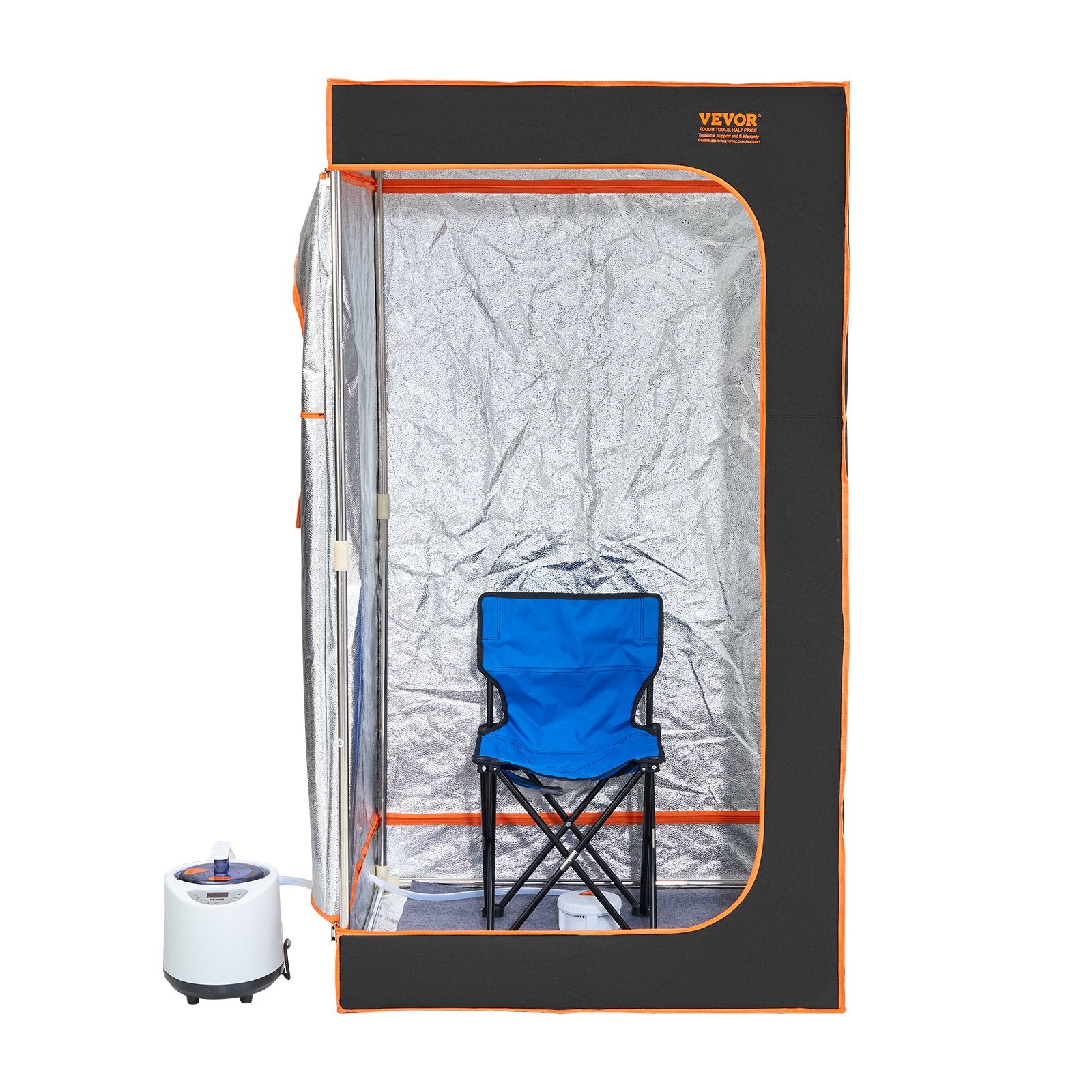 Portable Steam Sauna Tent Full Size 1000W Personal Sauna Blanket W/ Chair, 880 x 880 x 1600 mm