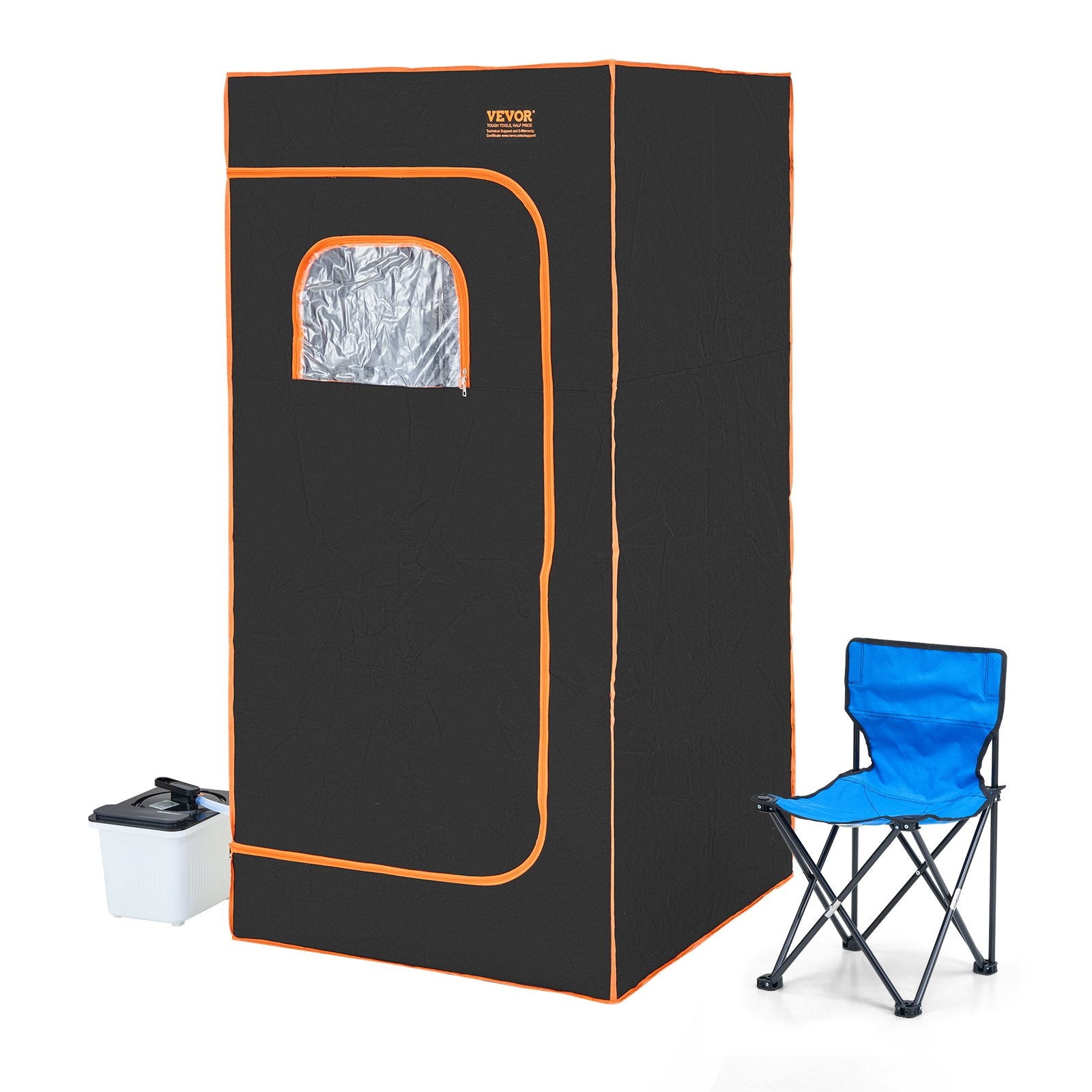 Portable Steam Sauna Tent Full Size 2000W Personal Sauna Blanket W/ Chair,880 x 880 x 1780 mm