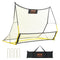 Soccer Trainer, 2-IN-1 Portable Soccer Rebounder Net, Iron Soccer Practice Equipment, Sports Football Rebounder Wall with Portable Bag, Perfect for Team Solo Training, Passing, Volley