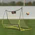 Soccer Trainer, 2-IN-1 Portable Soccer Rebounder Net, Iron Soccer Practice Equipment, Sports Football Rebounder Wall with Portable Bag, Perfect for Team Solo Training, Passing, Volley