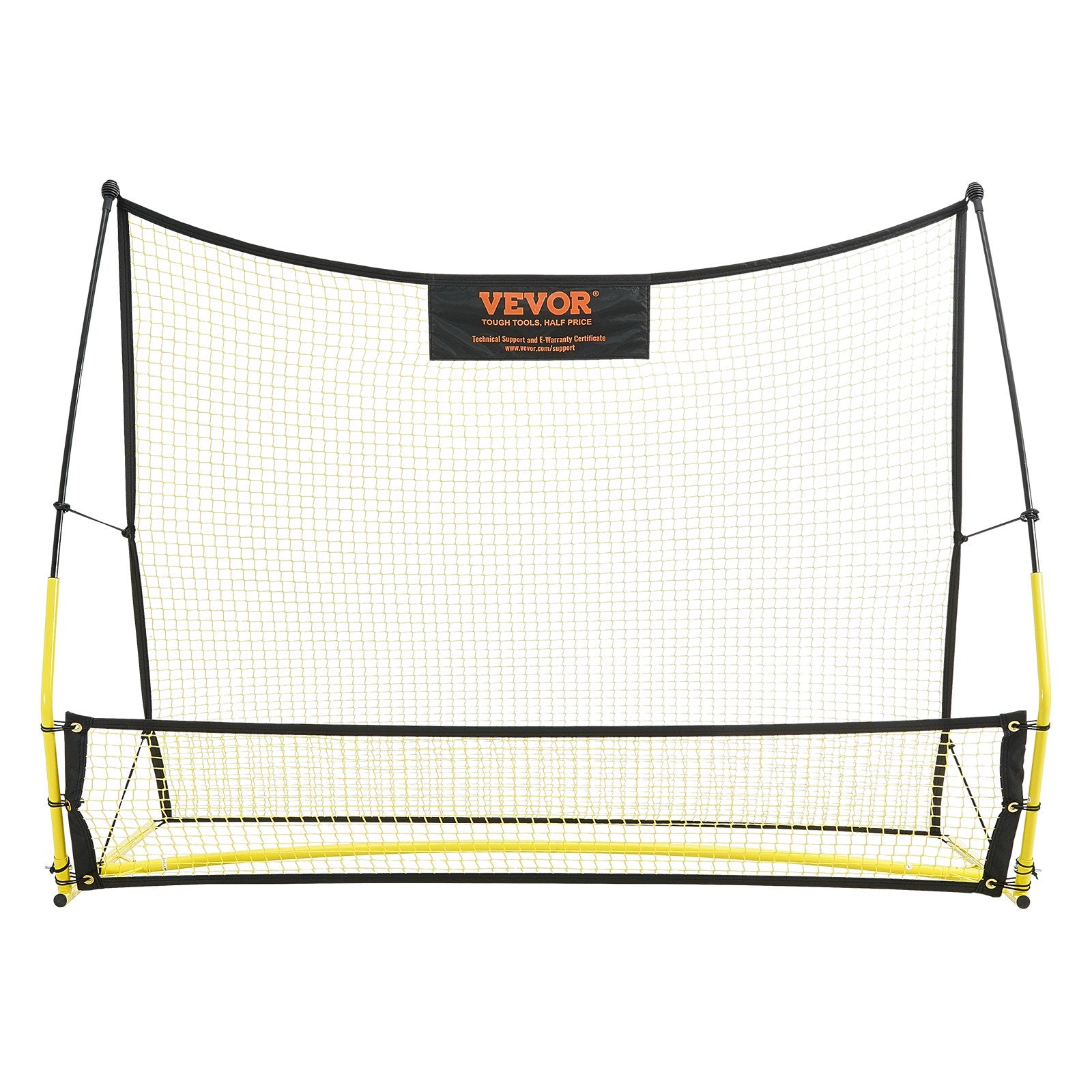Soccer Trainer, 2-IN-1 Portable Soccer Rebounder Net, Iron Soccer Practice Equipment, Sports Football Rebounder Wall with Portable Bag, Perfect for Team Solo Training, Passing, Volley