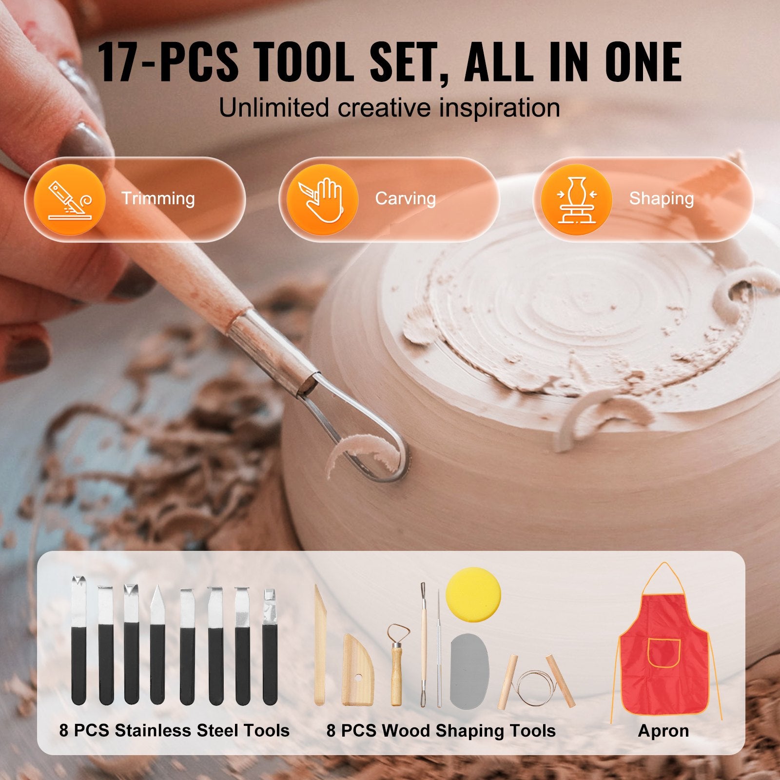 Pottery Wheel, 11 inch Pottery Forming Machine, 450W Electric Wheel for Pottery with Foot Pedal and LCD Touch Screen, Direct Drive Ceramic Wheel with 3 Support Legs for DIY Art Craft, Blue