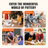 VEVOR Pottery Wheel, 10 inch Pottery Forming Machine, 350W Electric Wheel for Pottery with Foot Pedal and LCD Touch Screen, Direct Drive Ceramic Wheel with Shaping Tools for DIY Art Craft, White
