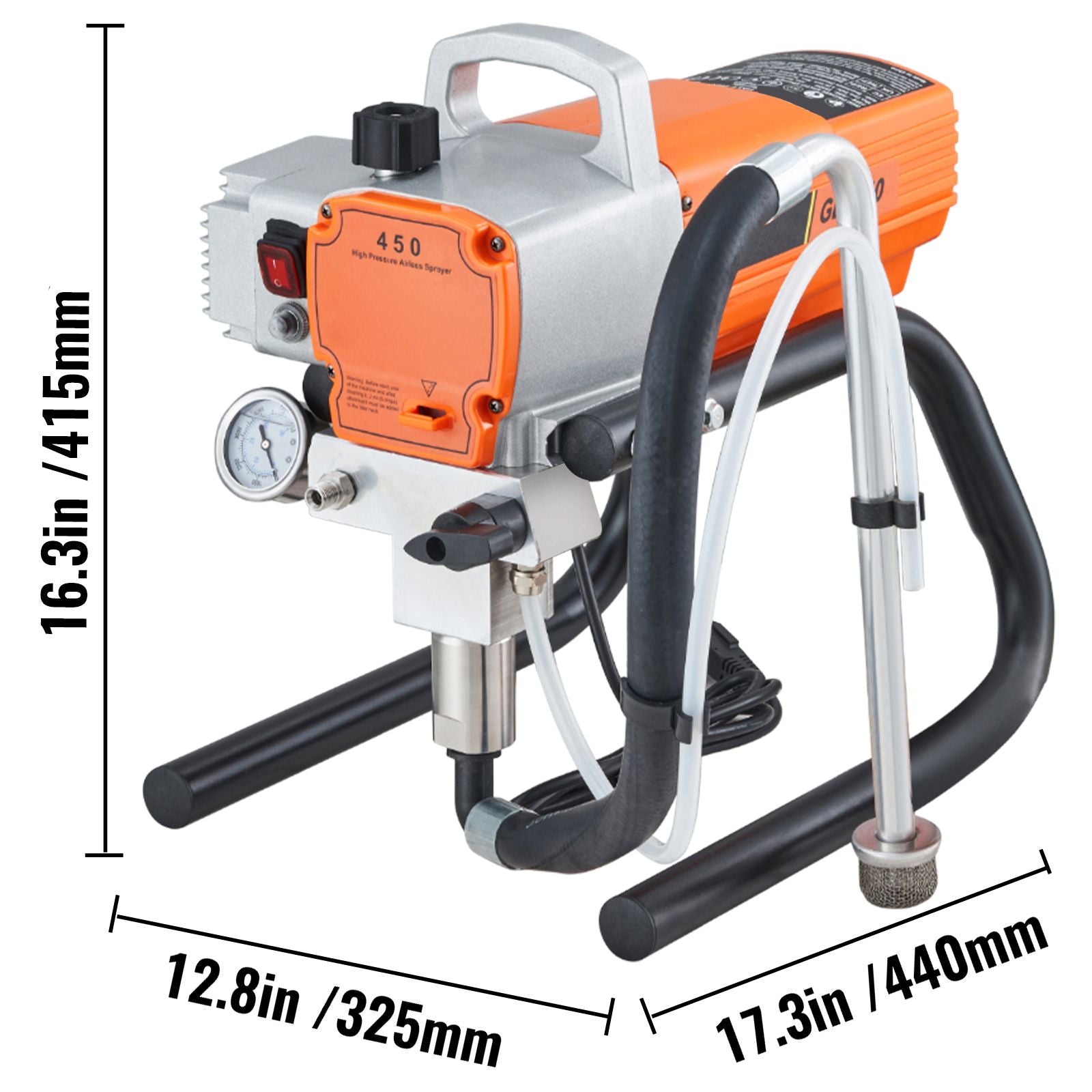 High Pressure Airless Wall Paint Spray Gun Sprayer 600W Machine Spraying