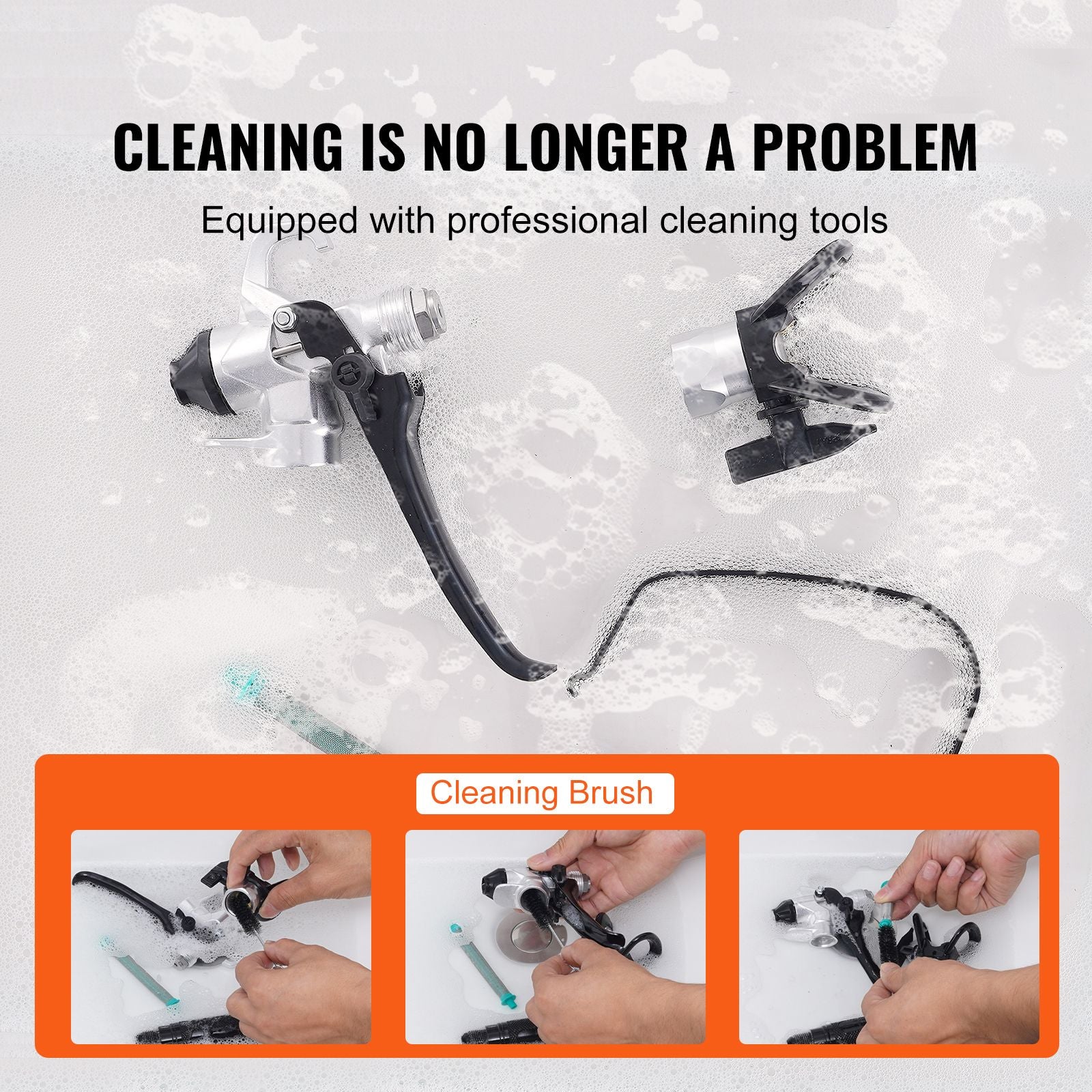 Stand Airless Paint Sprayer, 750W 3000PSI High Efficiency Electric Airless Sprayer With Cart, Fine And Even Painting Effect, Paint Sprayers for Home Interior and Exterior Furniture and Fences